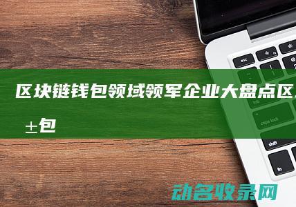 区块链钱包领域领军企业大盘点 (区块链的钱包)
